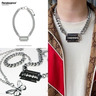 [NiL] RENAISSANCE 006 Titanium Steel blade Cuban Necklace Chain Double-