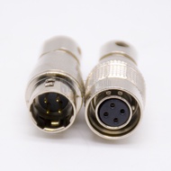 Hirose HR10A-7J-4P HR10A-7P-4S Headset Circular Connector 6-Core Brass Body Nickel Plated Copper Con