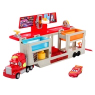 Mattel Disney Pixar Cars Transforming Truck & Toy Car Playset, Color Changers Paint Shop Mack with D