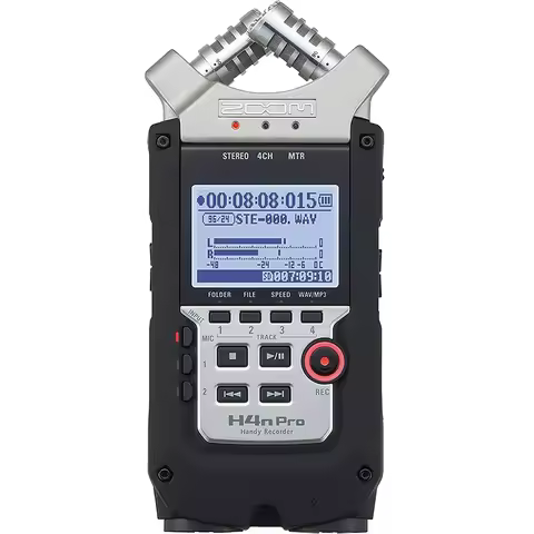 Zoom H4n Pro 4-Track Battery Powered Wireless Portable Recorder Stereo Microphone for Stereo Multitr