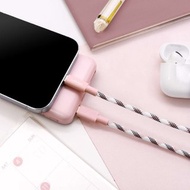 GARMMA Type-c to Lightning PD快充編織傳輸線-粉色