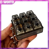 E-WOITD 4/9 Keys Mechanical Keyboard Axis Tester LED Keyboard Key Toy Stress Relief DIY Fidget Butto