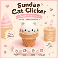 Kreavoo Sundae Cat Clicker Satisfying Clicker Keychain