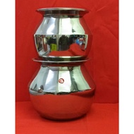 PURE SILVER PONGAL PAANAI / 2 SIZES / NO.3 & NO.2 / SILVER RICE POT / PONGAL POT