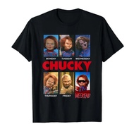 Chucky Days of The Week Moods T-shirt Untuk Lelaki Wanita 100% Kapas T-Shirt Lengan Pendek 0820-1