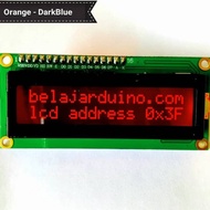 LCD 1602 + i2C 16x2 Text Orange Backlight Dark Blue interface SDA SCL