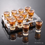 Commercial Single Shot Glass for Liquor Bars KTV Set Cup Holder Glass B52Liquor Cup Whiskey White Wi