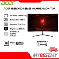 ACER Nitro ED270US3 Curve Gaming Monitor (27" VA / 1ms / 180hz / 250nits / Speaker / HDMI DP Audio /