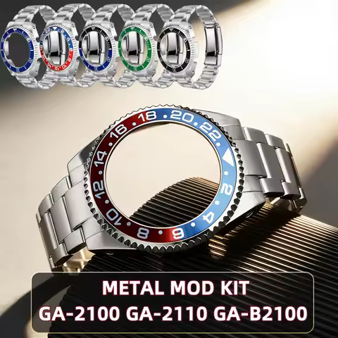 CasiOak GA2100 GA-B2100 ga2110 Mod kit metal case strap for Casio G-SHOCK GA-2100 Modified Water Gho