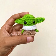 GANTUNGAN Grogu Amigurumi (Baby Yoda), Grogu knitted doll, cute keychain