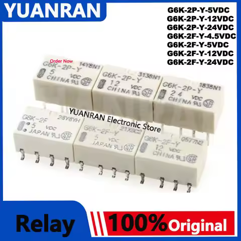5Pcs/lot 100% High Quality Relay G6K-2P G6K-2F G6K-2F-Y G6K-2P-Y 3VDC 4.5VDC 5VDC 12VDC 24V Signal R