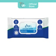 GREENS Kitchen Wipes (40s) - Kills 99.9% Germs and Virus, Oil and Stain Removal in 1 Sheet (EXP: 30/