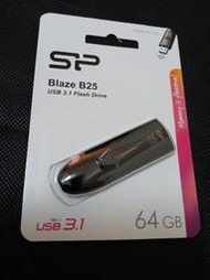 廣穎64G Silicon-Power Blaze B25 USB 3.1隨身碟(黑) SP064GBUF3B25V1K