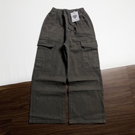 Blackup Global Unisex Cargo Army Green Wide String Pants RC27