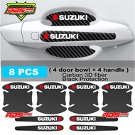 8pcs Newest Suzuki Car Door Handle Protector 3D Carbon Stickers