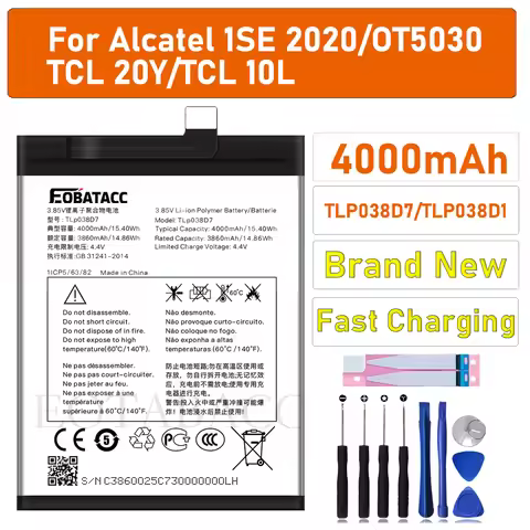 2026 Years Original New TLP038D7 TLP038D1 Battery For Alcatel 3L 2020 5029D TCL 10L T770B T770H T1 L