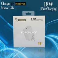 ♀ ✷ ◪ Charger Casan Realme C11 C12 C15 C20 C21 C21Y C25Y C30 C31 C33 Original 18W Fast Charging Mic