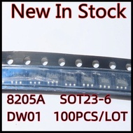 100PCS/LOT FS8205S 8205S FS8205A 8205A DW01 DW01D DW01A DW01V SOT23-6 SMD Power protection IC chip N