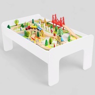 Train Table With Wooden Track Full Set Of Equipment Children's Toy