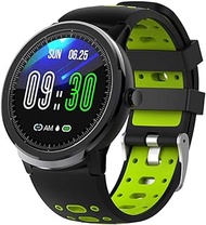 Smart Watch Men HD Screen Waterproof Heart Rate Blood Pressure Monitor Bluetooth Smartwatch (Color : Green)