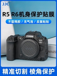 JJC เหมาะสำหรับ Canon Micro-Single EOS R5 R6สติกเกอร์ตัว R7 R5 R6ฟิล์มป้องกันกล้องฟิล์มไมโคร R5 R7เต็มเฟรมโดยเฉพาะสติกเกอร์ลายพราง R6อุปกรณ์ดิจิตอลผิวคาร์บอนไฟเบอร์