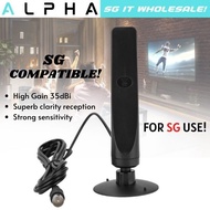 Digital TV Antenna 35dBi For DVB T2 With 3m Cable (High Clarity, High Gain Full HD Amplified Digital