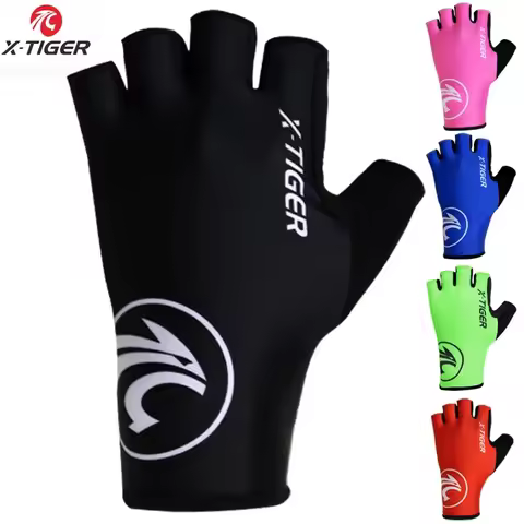 X-Tiger Gym Gloves Men Women Breaking Wind Cycling Gloves Half Finger Anti-slip Bicycle Mittens Raci