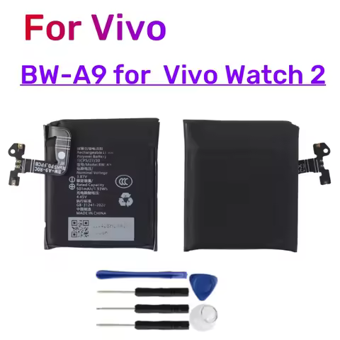 New Replacement Battery BW-A9 BW A9 for Vivo Watch 2 watch2 Batteries +Free Tools