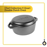 Lodge Chef Collection 6 Quart Double Dutch Oven