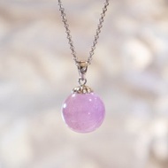 925純銀12mm 天然紫鋰輝吊墜項鍊