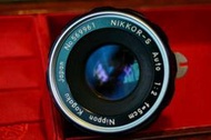 Nikon Nikkor-S  Auto non-ai  5CM  F2 相當罕見己經65年公分手動鏡（附保護鏡）