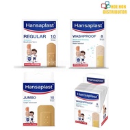 [+Antiseptic] Hansaplast Regular / Washproof / Jumbo Breathable Fabric Medicated Bandage 10pcs Plast