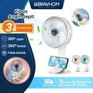 Fendarishope Bravhom Wind 3 Speed Mobile Phone Stand 360 Rotation Folding Fan Fn45