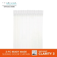 Favorita Leora Casa French Pleat Curtain (2 Pcs) | 75% Clarity | Glare reduction Energy and cost sav