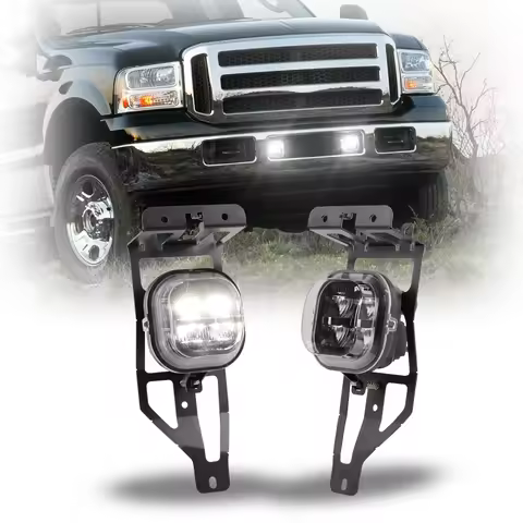 LED Fog Lamp For Ford F-250 F-350 F-450 F-550 Super Duty 2005 2006 2007 Excursion H11 Lights 6C3Z-15