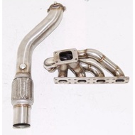 SS Turbo Manifold Header w/3" Downpipe for 92-96 BM*W E36 M42 318i 318is 318ti