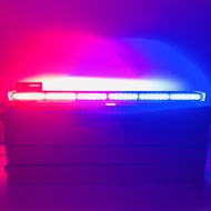 ไฟไซเรนไฟติดหลังคา 12V-24V สีแดง-น้ำเงิน แดง-ขาว-น้ำเงิน ไฟติดหลังคา 6ท่อน 4หน้า มีข้าง ความยาว97CM ไฟไซเรนติดหลังคา แสงแรง 6W หลอด LED พื้นดำ