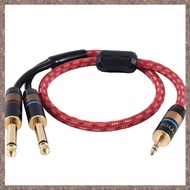 [partylo.]  HiFi Cable 3.5mm Convert Dual 6.5mm Audio AUX Cable 3.5 to 6.5 Mobile Computer Sound Car