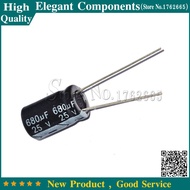 20PCS 680UF 25V Electrolytic Capacitor 25V 680UF Size 10*13mm 25 V / 680 UF Alum