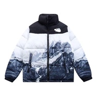 ของแท้ใหม่ oem NORTH FACE North American Face 1996เสื้อขนเป็ดเวอร์ชันสูงสำหรับผู้ชายและผู้หญิงคอตั้ง