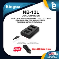 KingMa Camera Battery NB-13L and LCD Dual Charger Set Canon Powershot G5X / G5X MKII / G7X / G7X MKI