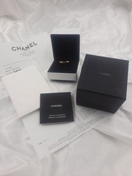 PRE OWNED Chanel Coco crush mini Beige gold ring (size: 54) 戒指