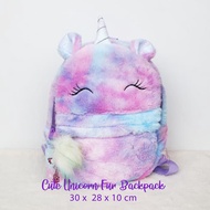 Boboi Unicorn Paud Fur Bag Paud Children's School Bag Kindergarten Justice Smiggle Bag