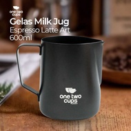 Glass Milk Jug Espresso Latte Art Stainless Steel - AA0051