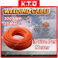 Welding Cable 300AMP Copper Clad Aluminium Orange Cable Customize Price Per Meter / Wayar Tembaga Elektrik