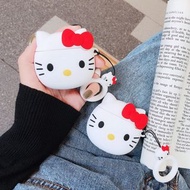 1793HELLO KITTY蘋果APPLE AIRPODS 1/2無線藍牙耳機防摔硅膠保護套