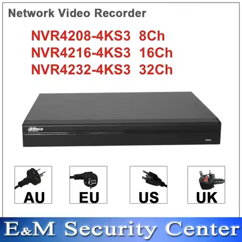 Original Dahua NVR4208-4KS3 NVR4216-4KS3 NVR4232-4KS3 NVR 8/16/32CH 2HDDs Lite Network Video Recorde