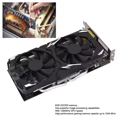 256bit Graphics Card Graphics Card 8GB GDDR5 256bit Support 8K 16 PCI Express 3.0 2 Cooling Fans Gam