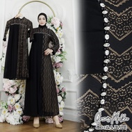 gamis malika/gamis couple/kebaya muslim/kebaya modern/wisuda dll - hitam l