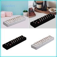 HAP 10 Slot Plush Jewelry Display Tray Light Gray Organizers For Bracelets Rings Cufflinks Home Reta